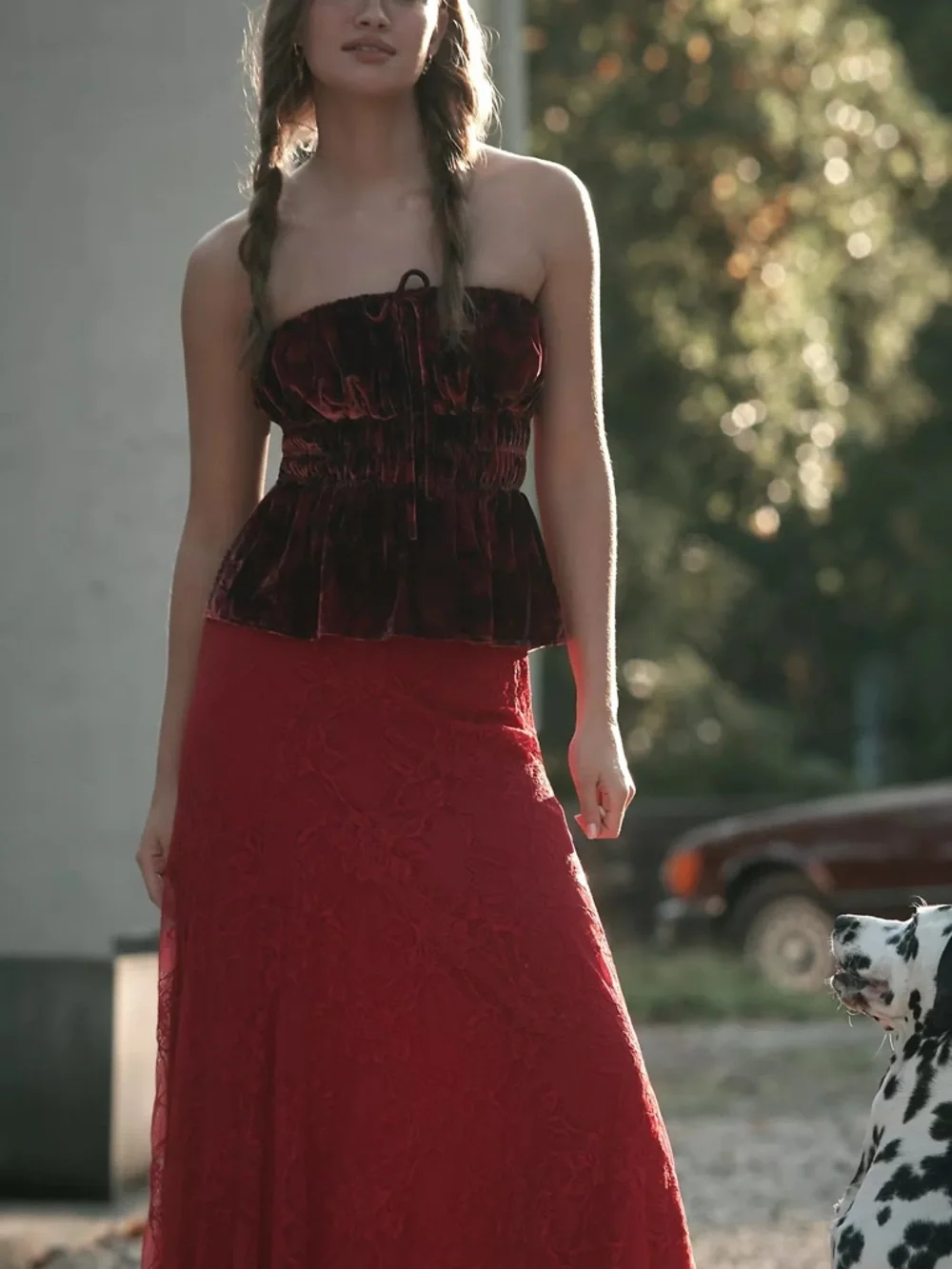 NWT Anthropologie Somerset Strapless Blouse - Velvet Top - Picture 11 of 13